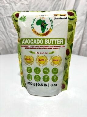 AAP Avocado Butter 100% Natural Vegan Body Face Hair Moisturizer